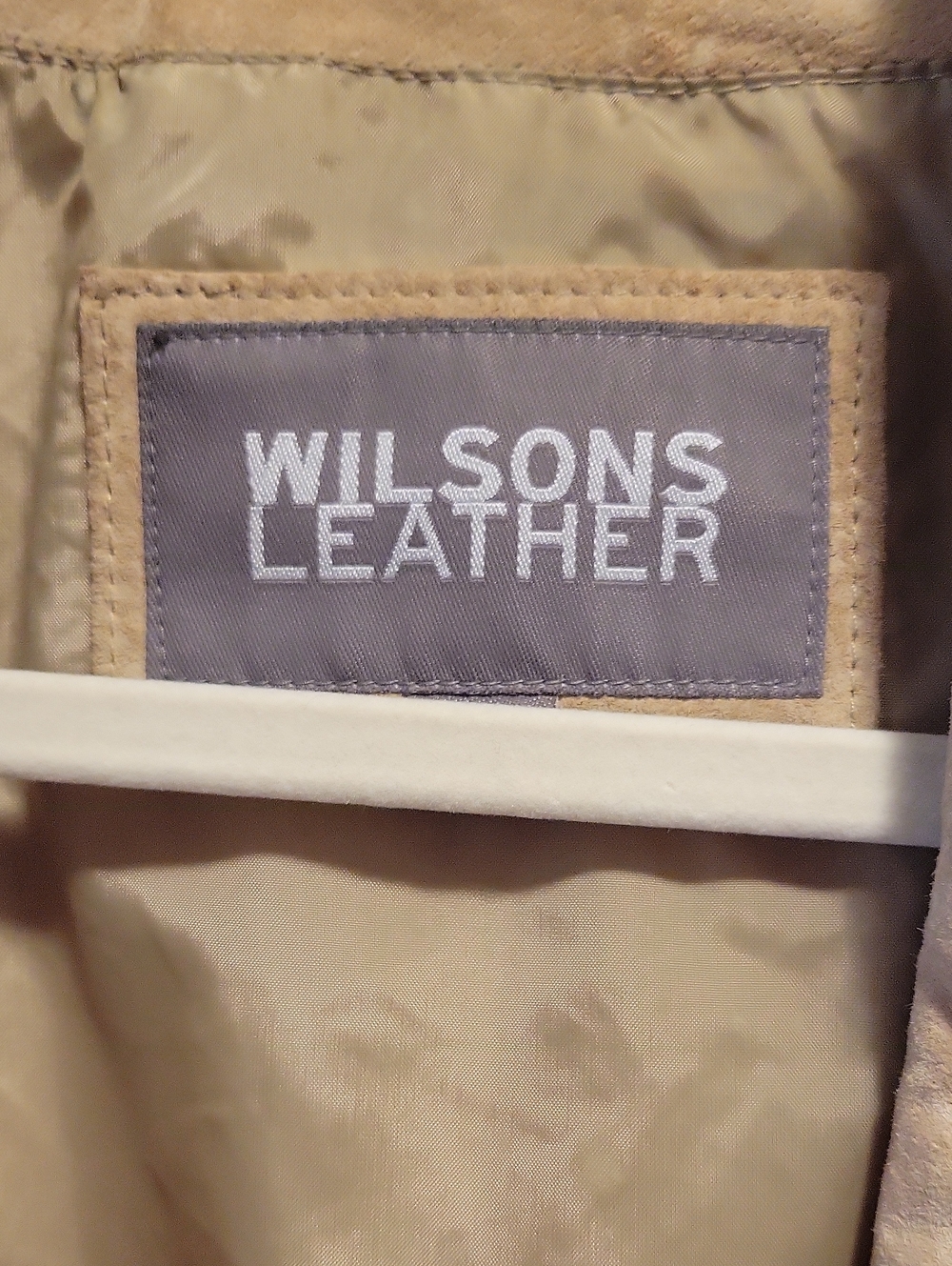 Vintage Wilsons Leather Tan Genuine Suede Jacket Coat Medium - Picture 2 of 5